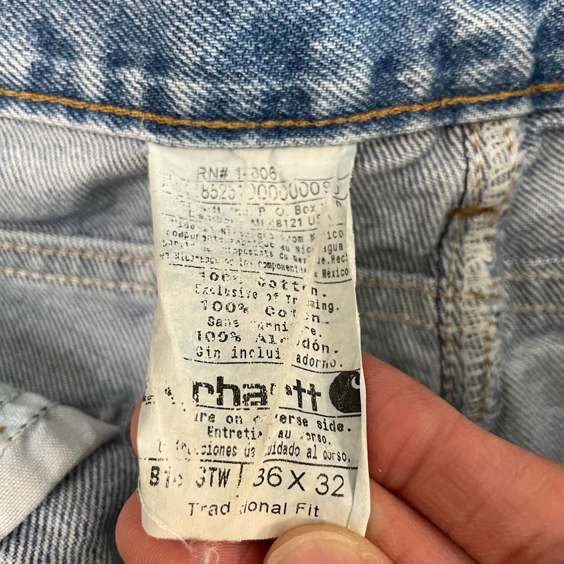 빈티지 칼하트 플레어 데님 팬츠 상품이미지4