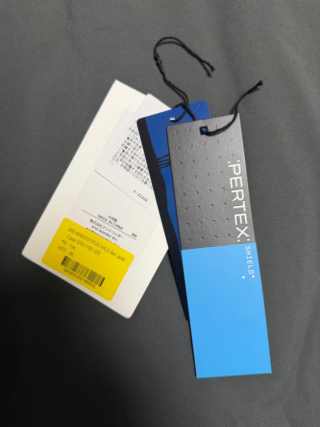 and wander 앤드원더 퍼텍스 레인자켓 다크그레이 2xl 상품이미지5