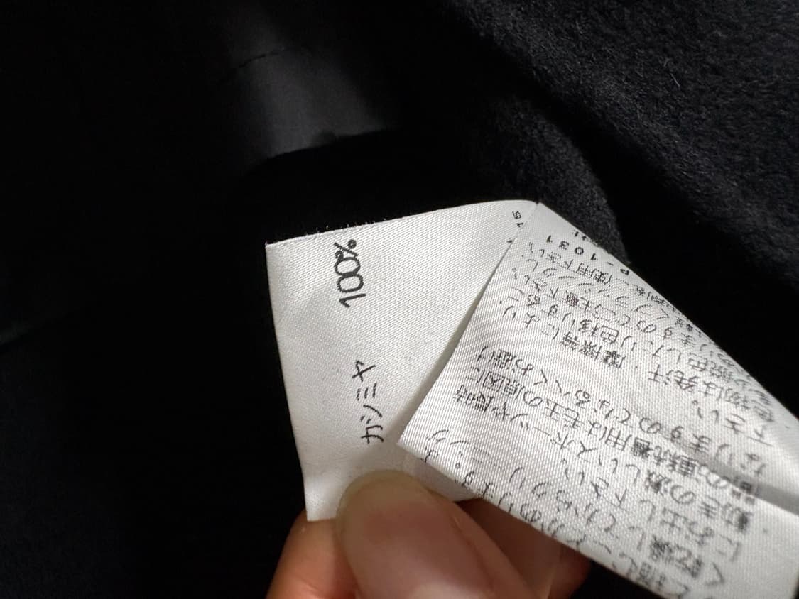 하나에모리 캐시미어100% 블랙 코트 상품이미지5