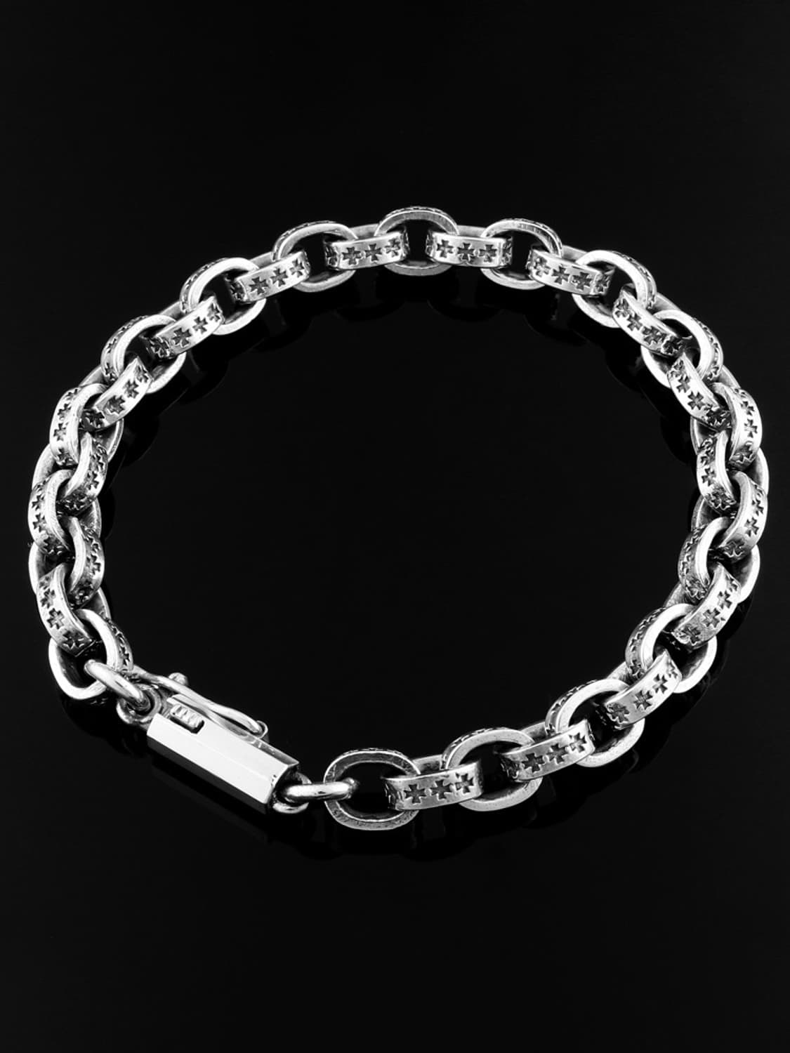 킹크로치 블랙 크로스 체인팔찌 상품이미지1