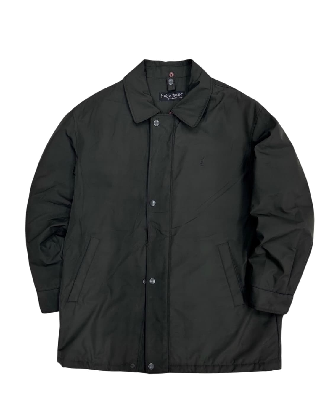 00s YSL 구스다운 자켓 카키그레이 (L)  상품이미지1