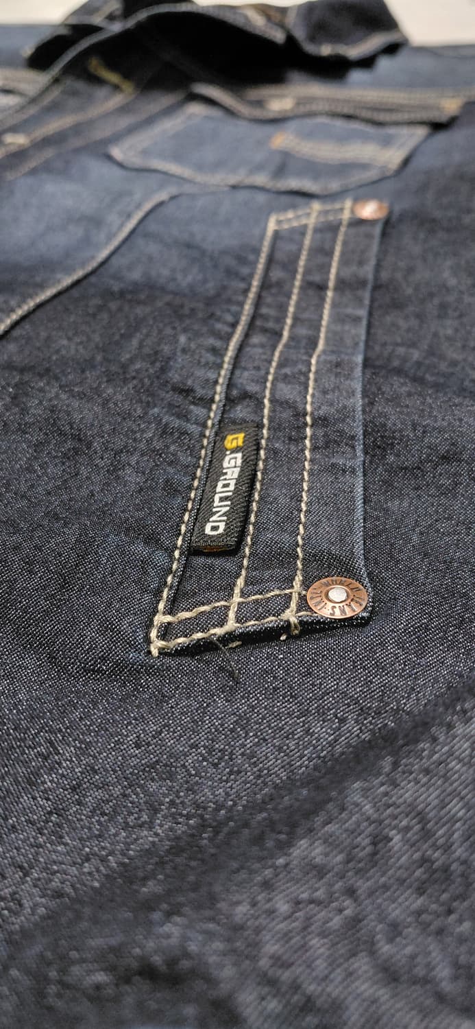 [L] G.GROUND 지그라운드 딥블루 워싱 데님 트러커 자켓 상품이미지7