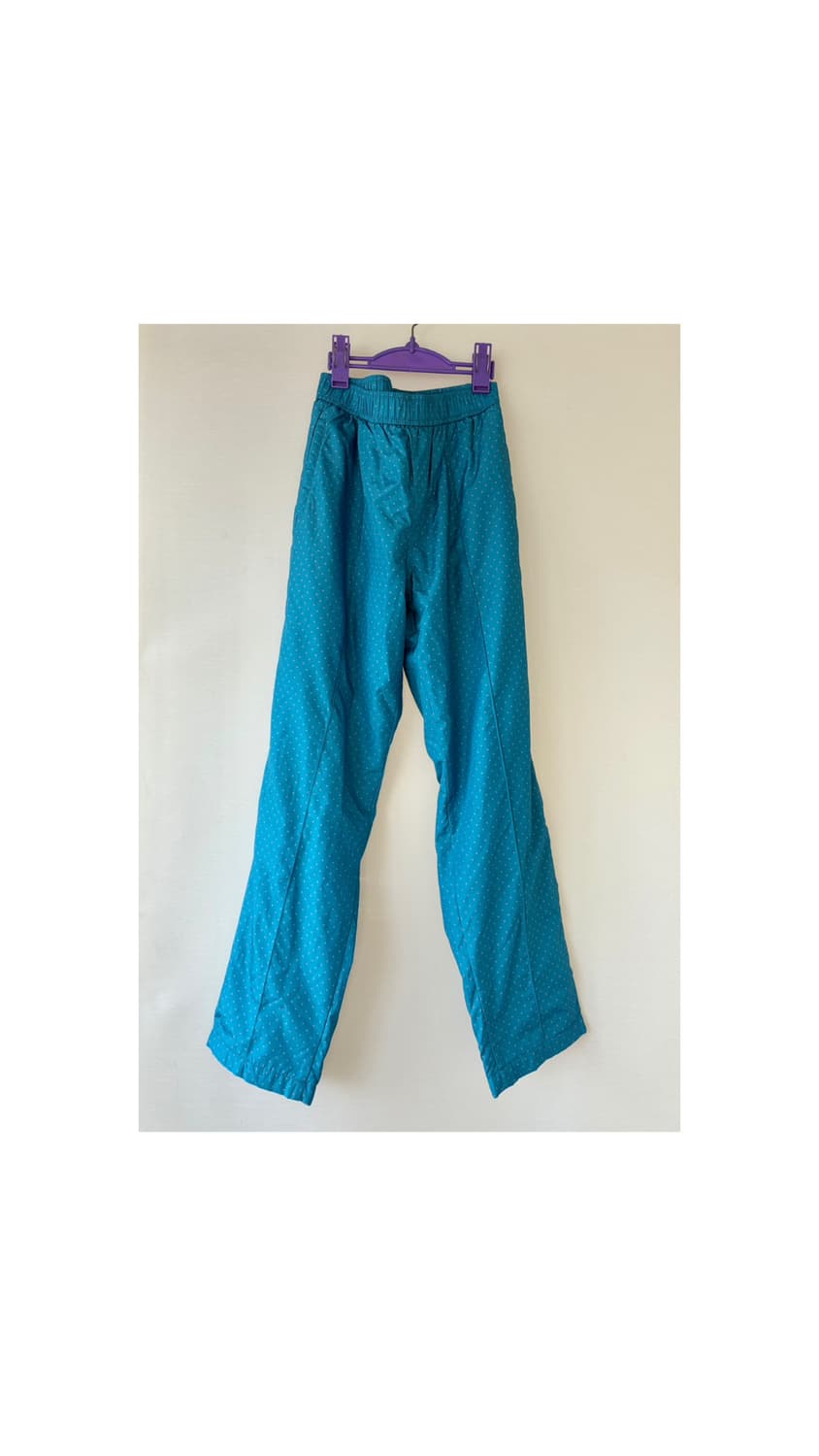 일본 빈티지 스카이 블루 도트 바지 판매합니다 상품이미지1