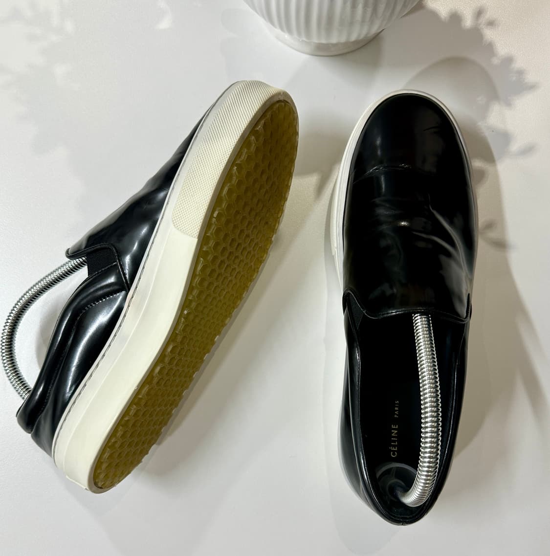 셀린느 블랙 레더 슈즈 스니커즈 플랫폼  상품이미지1