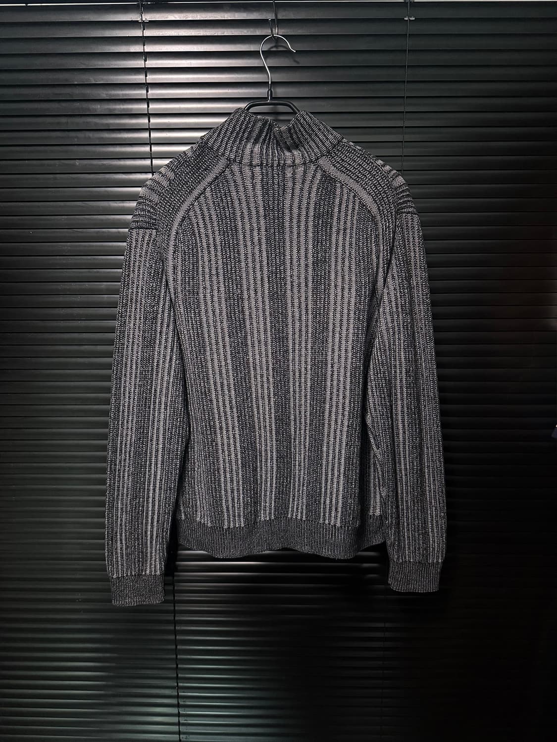 캘빈클라인 ck 니트 스웨터 집업 차콜 블랙 고스 펑크 락 시크 M 95 상품이미지5