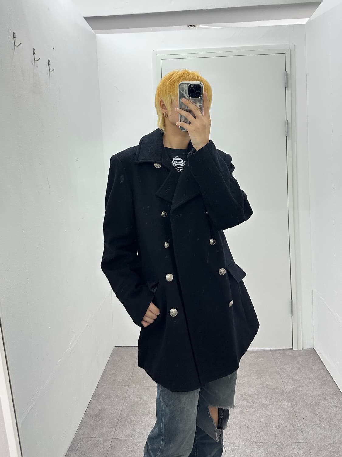 ISETAN  double silver button coat 상품이미지7
