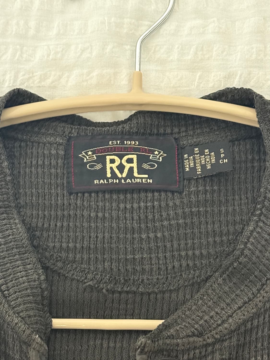 [S] RRL 와플 헨리넥 반팔 티셔츠 상품이미지3