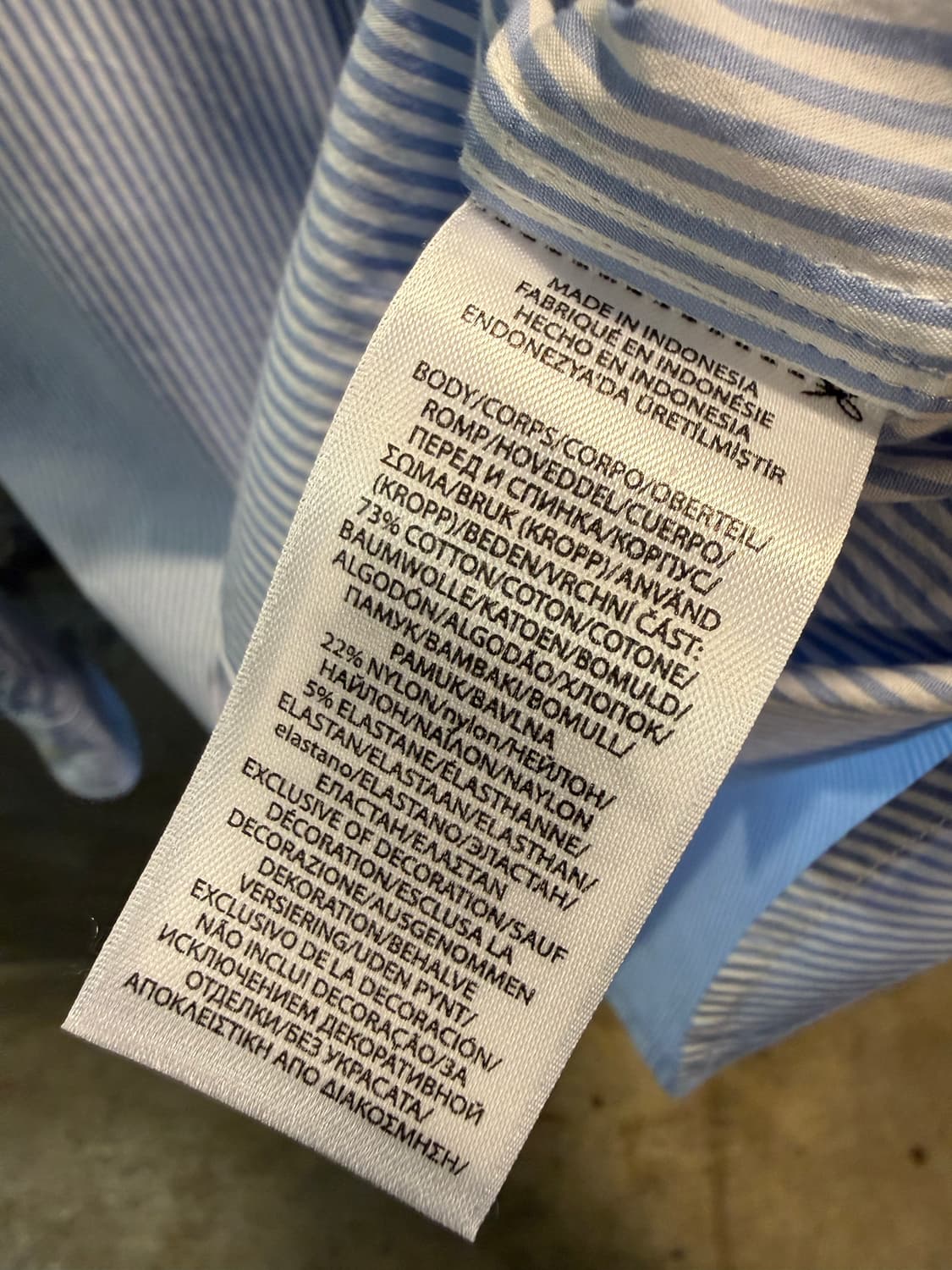 M 폴로랄프로렌 POLO 클래식핏 스트라이프 셔츠 블루 상품이미지6