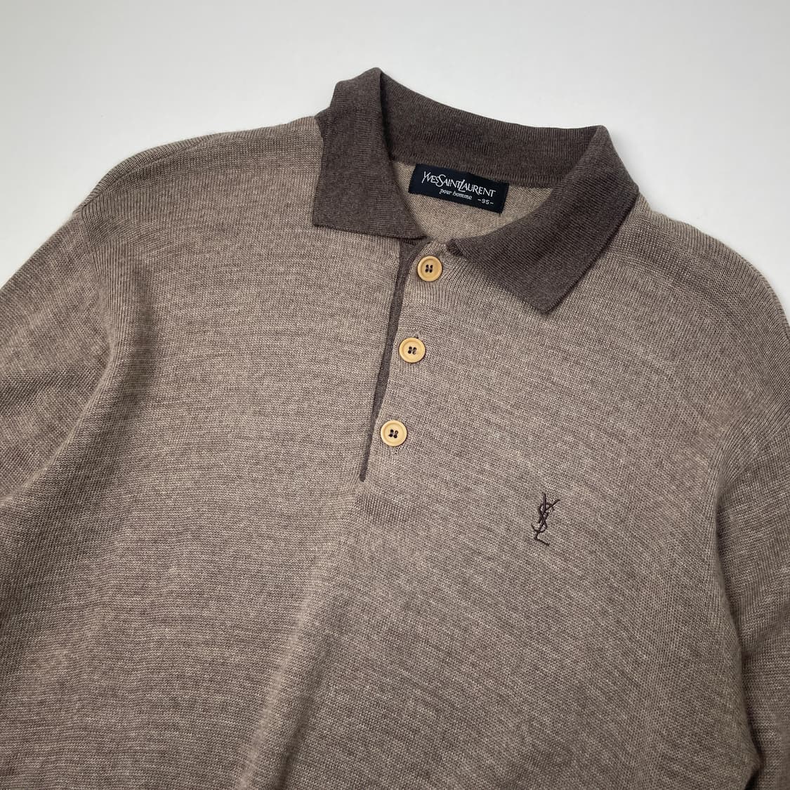 입생로랑 브라운 카라넥 울 니트 95 상품이미지3