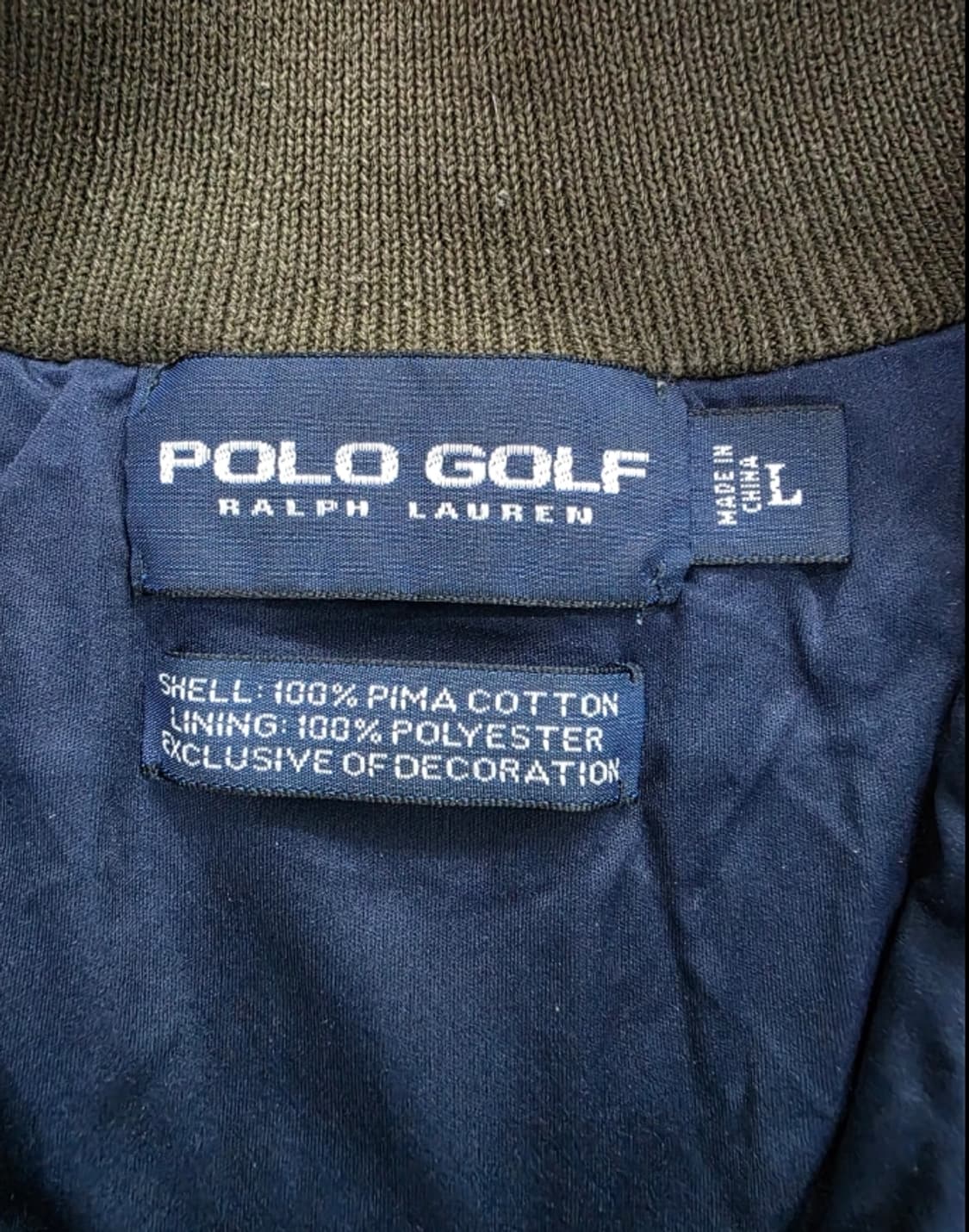 폴로 골프 남성 하프집업 카키 100 상품이미지6