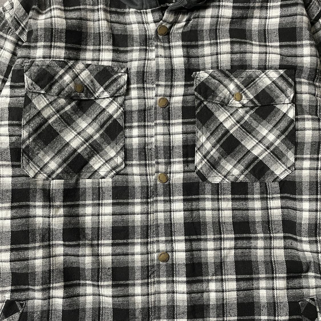 CENTRO 빈티지 체크패턴 플란넬 셰르파안감 후드자켓 A00337 상품이미지3