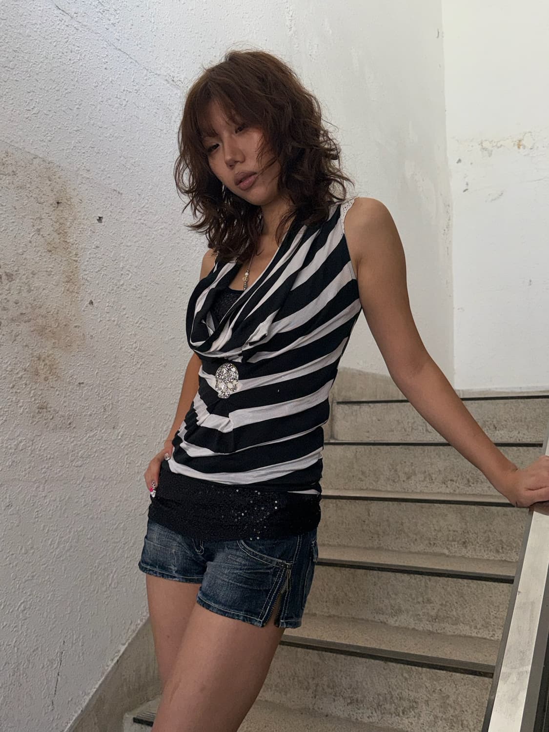 XS 미스식스티 스컬 스트라이프 탑 상품이미지3