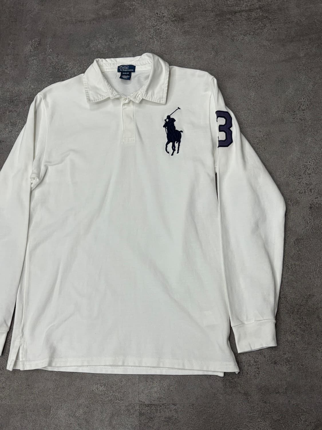 폴로 랄프로렌 빅포니 화이트 럭비 셔츠 긴팔 상품이미지3