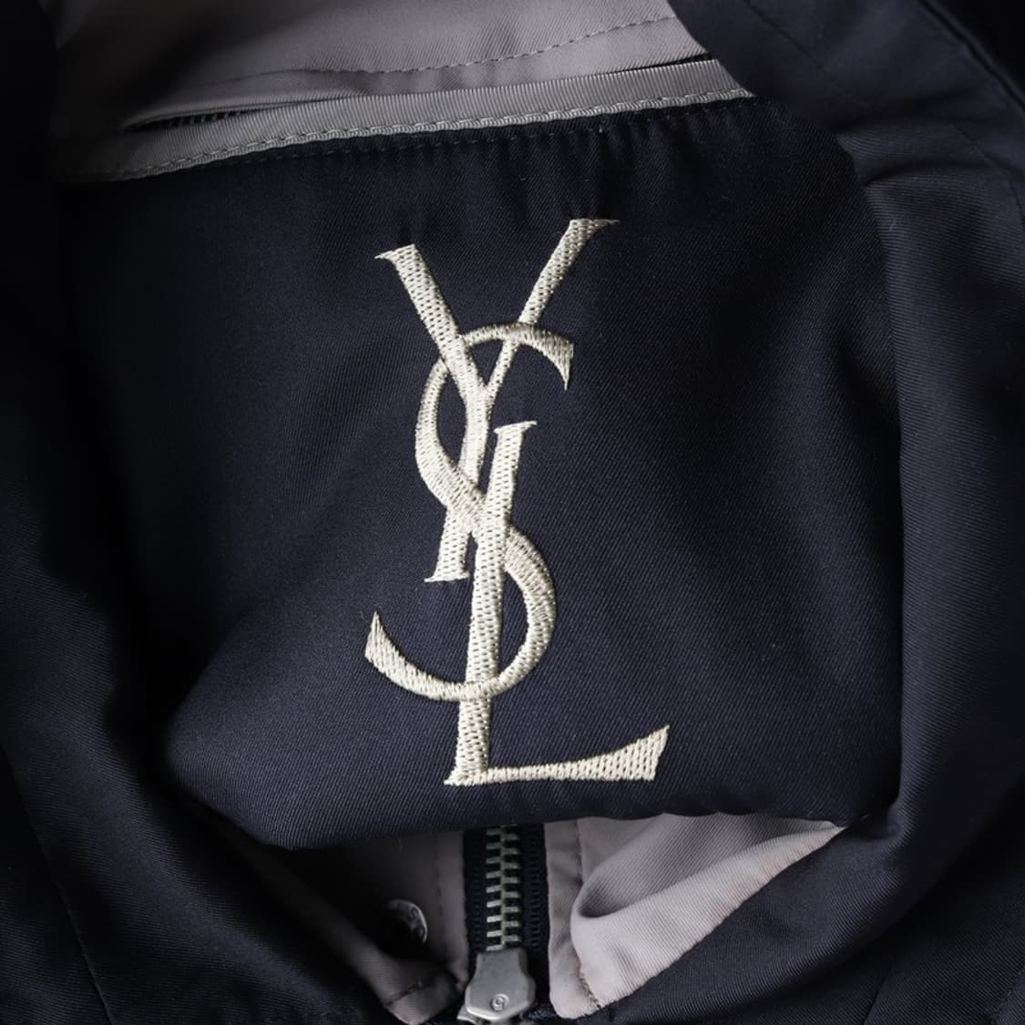 입생로랑 YSL 로고 자수 네이비 블루종 자켓 L 상품이미지5