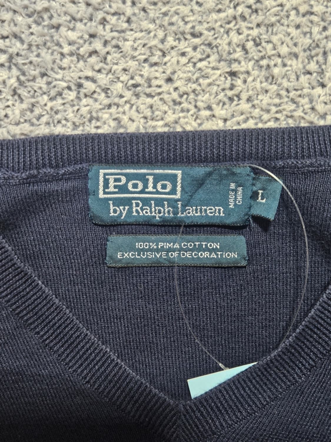 폴로랄프로렌 브이넥 피마코튼 니트 스웨터 ( L ) / 11562 상품이미지8