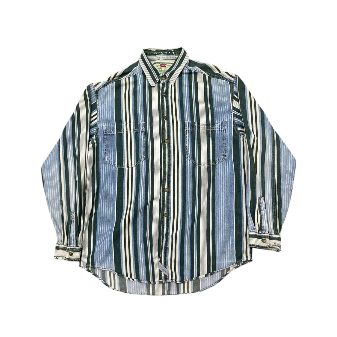 90s 리바이스 스트라이프 데님셔츠 상품이미지2