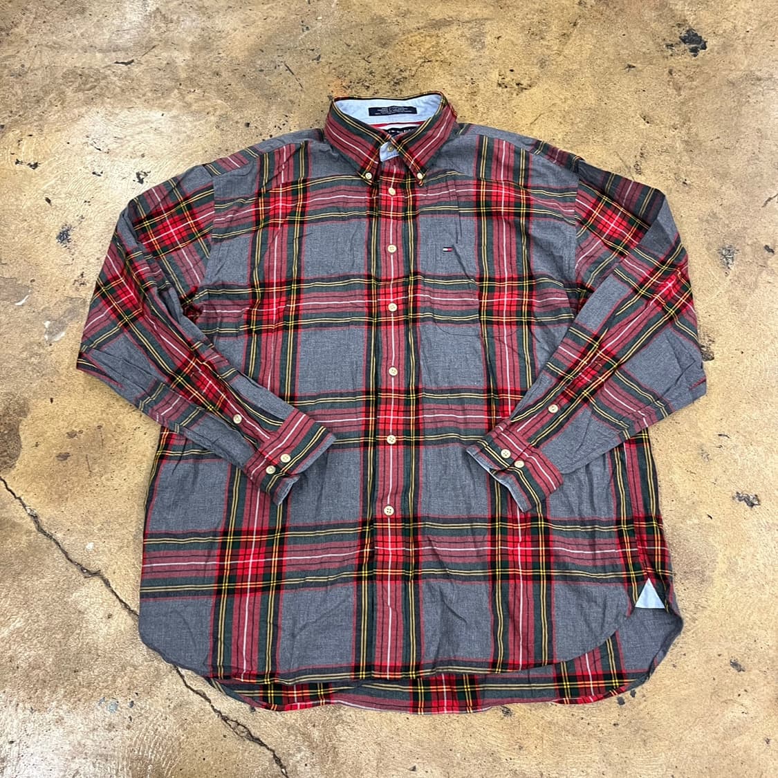 [정품/XL] 토미 힐피거 체크 무늬 셔츠 b17 상품이미지2