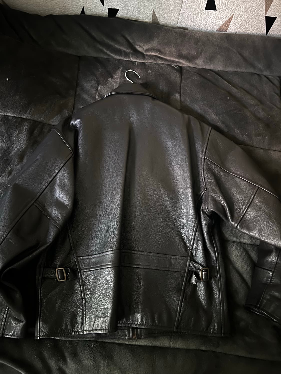 90s 마리떼 소가죽 레더자켓 black  상품이미지4