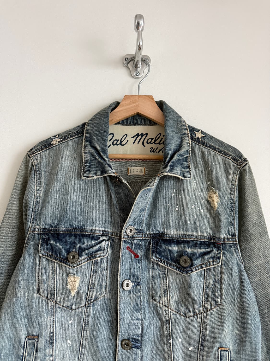 Pre owned 성조기 데님 자켓(뒷판 성조기 프린트) 상품이미지2