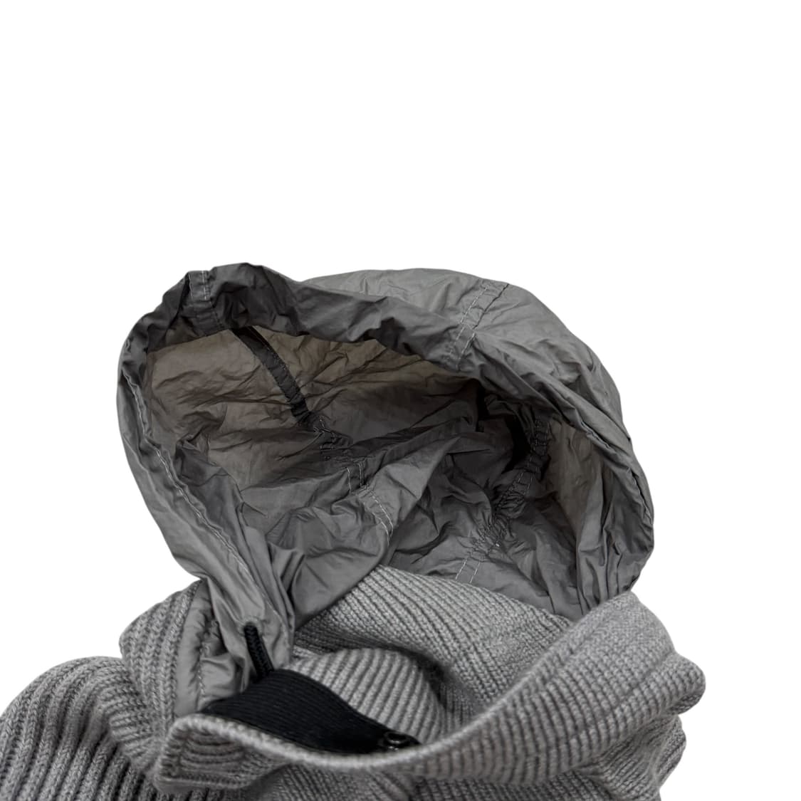 스톤 아일랜드 와펜 패치 니트 집업 가디건 그레이 M 95 상품이미지4