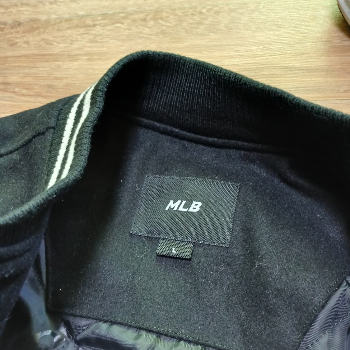 MLB 베이직 바시티 모직 울 가죽 누빔 야구잠바 패딩 자켓 상품이미지9