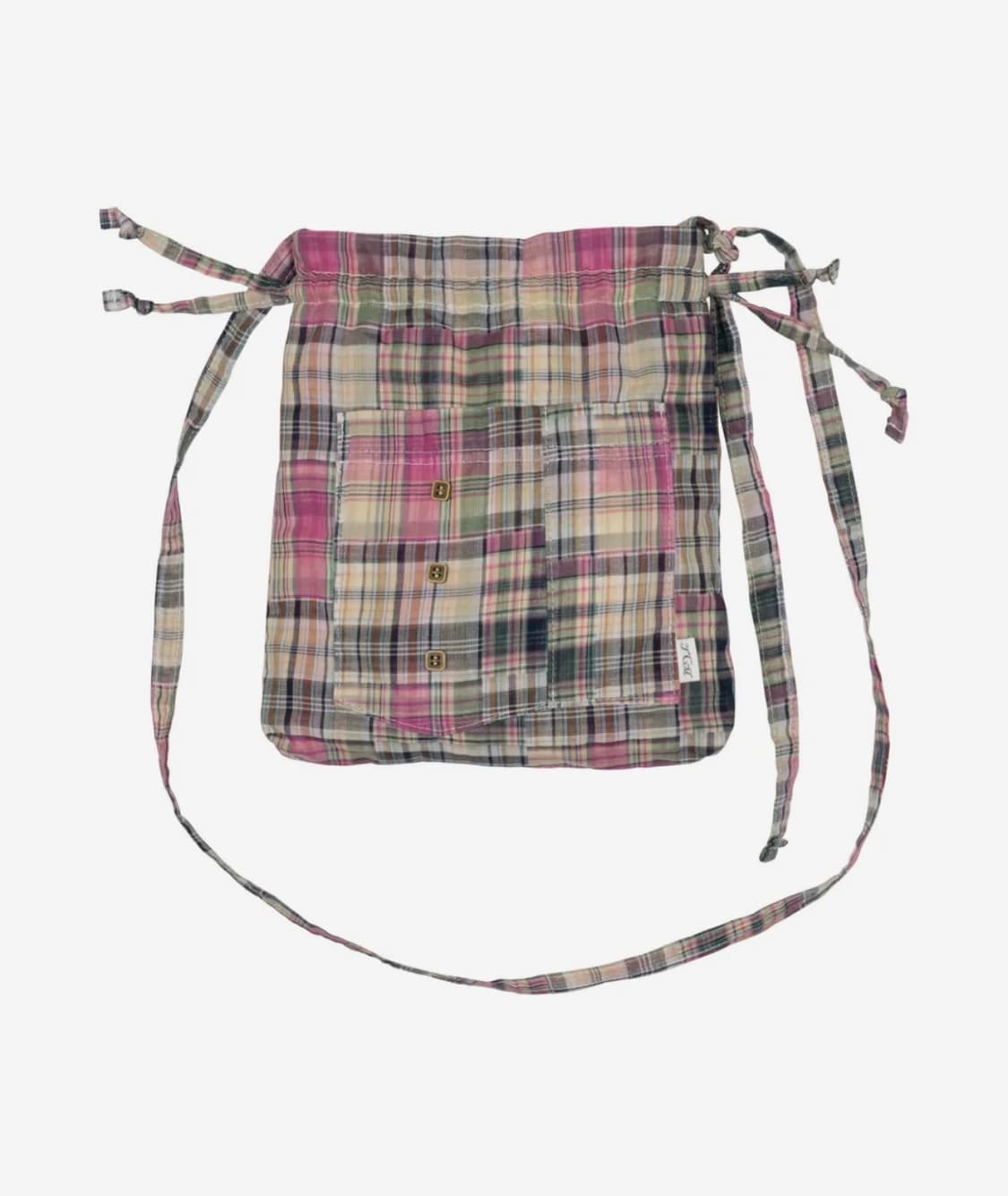 더콜디스모먼트 TCM 빈티지 체크 파우치 백 (보라) 상품이미지3