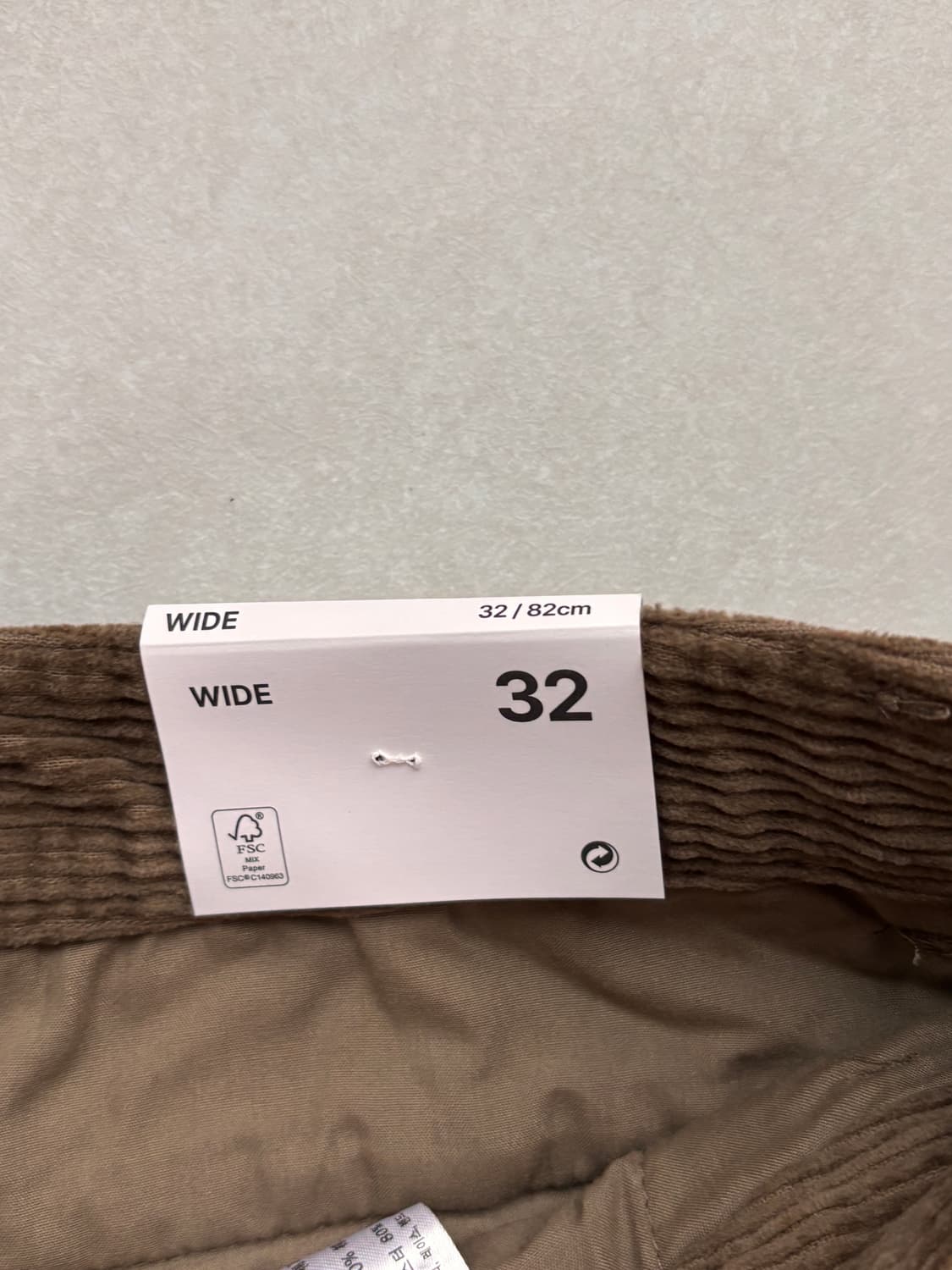 스파오 와이드 코듀로이 팬츠 32 브라운 새상품 상품이미지4