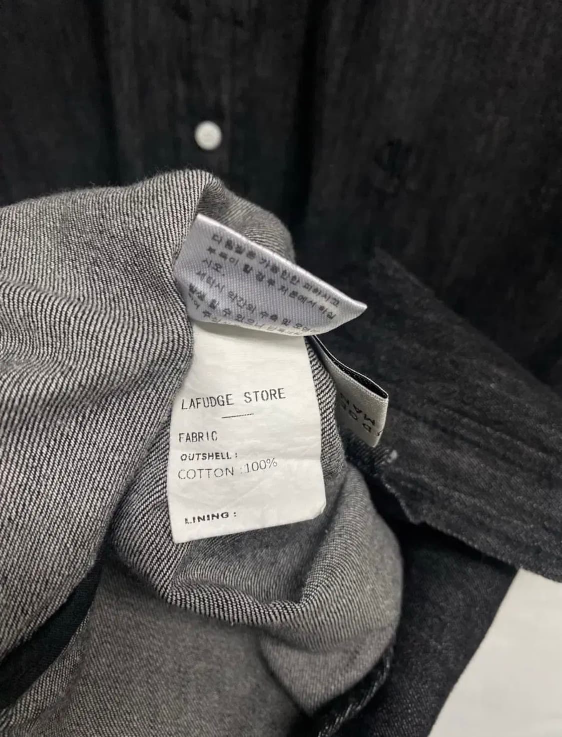 라퍼지스토어 오버 워싱 데님 셔츠 L 상품이미지4