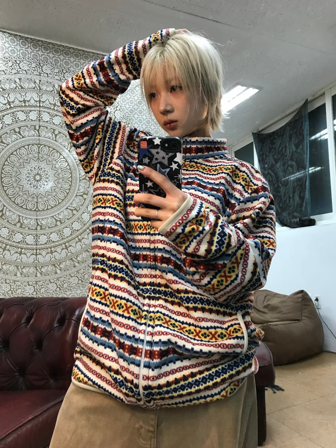 유니클로 빈티지 에스닉 후리스 상품이미지1