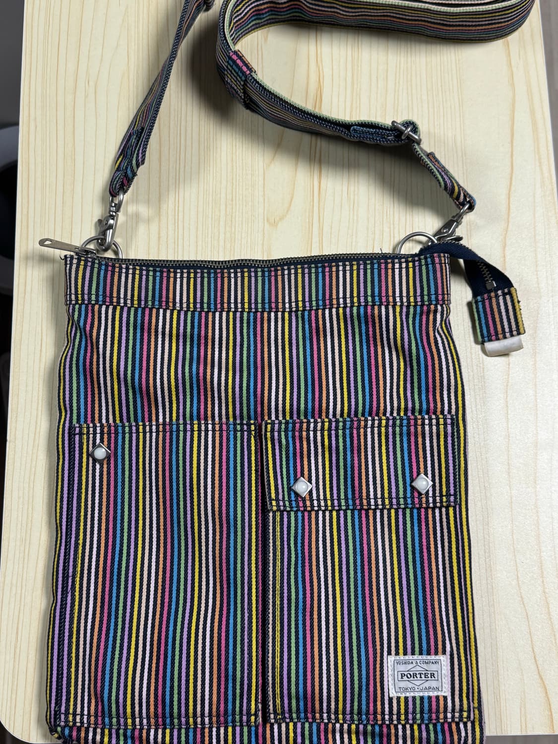 포터xSLAPSHOT 스트라이프 코튼 백 상품이미지1