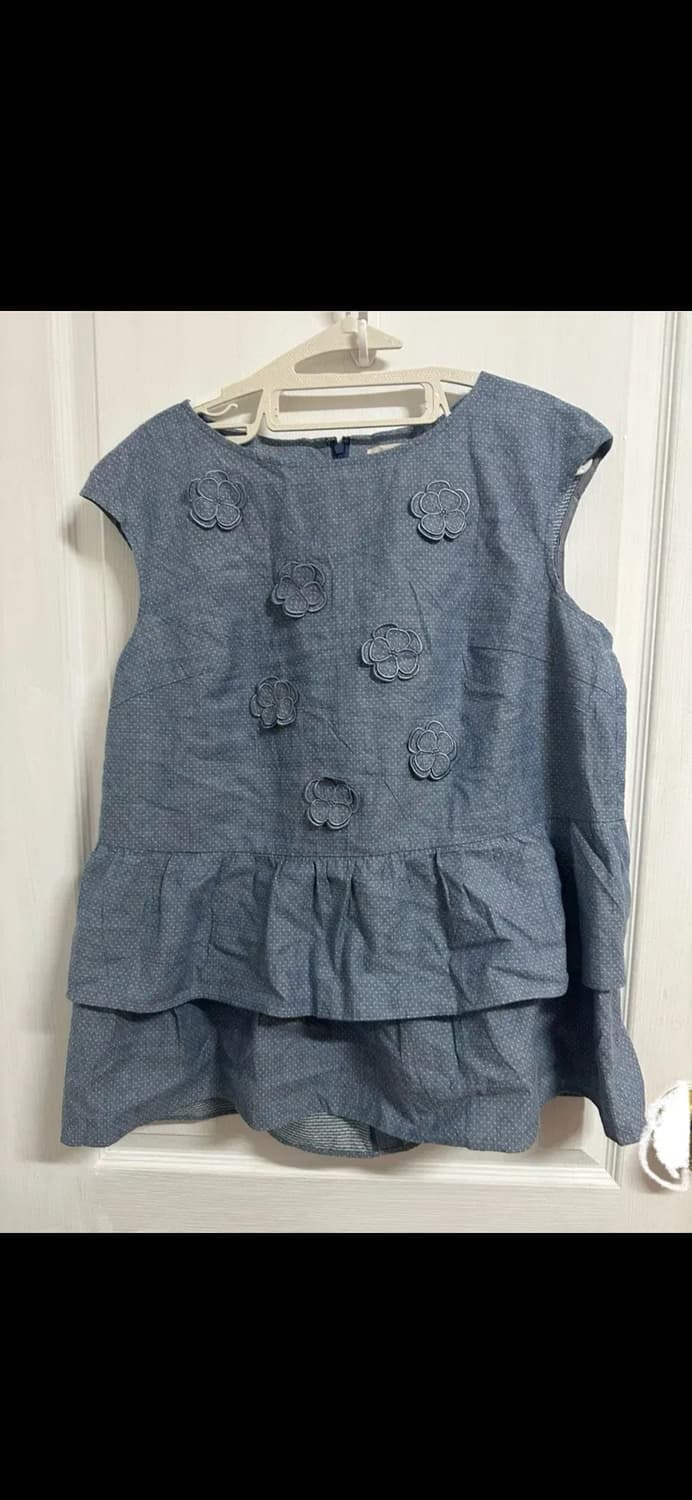 모리걸 도쿄걸 플라워 패치 도트블라우스 상품이미지1