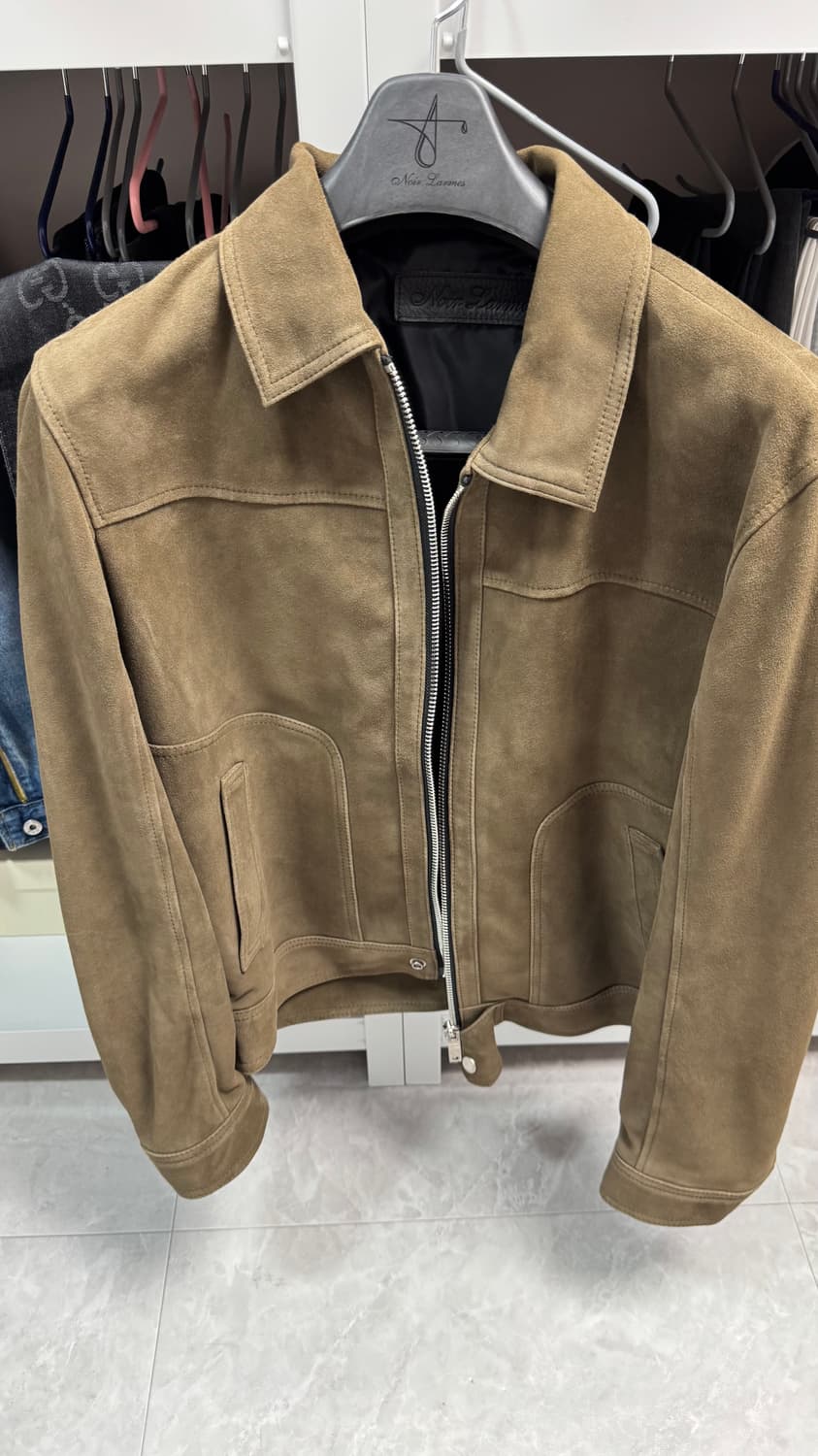 느와르 라르메스 스웨이드 jk#2 카키브라운 48->46 교환 상품이미지1