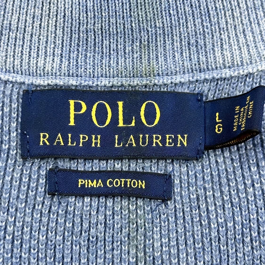폴로 랄프로렌 포니 피마코튼 반집업 니트 (L) 상품이미지6