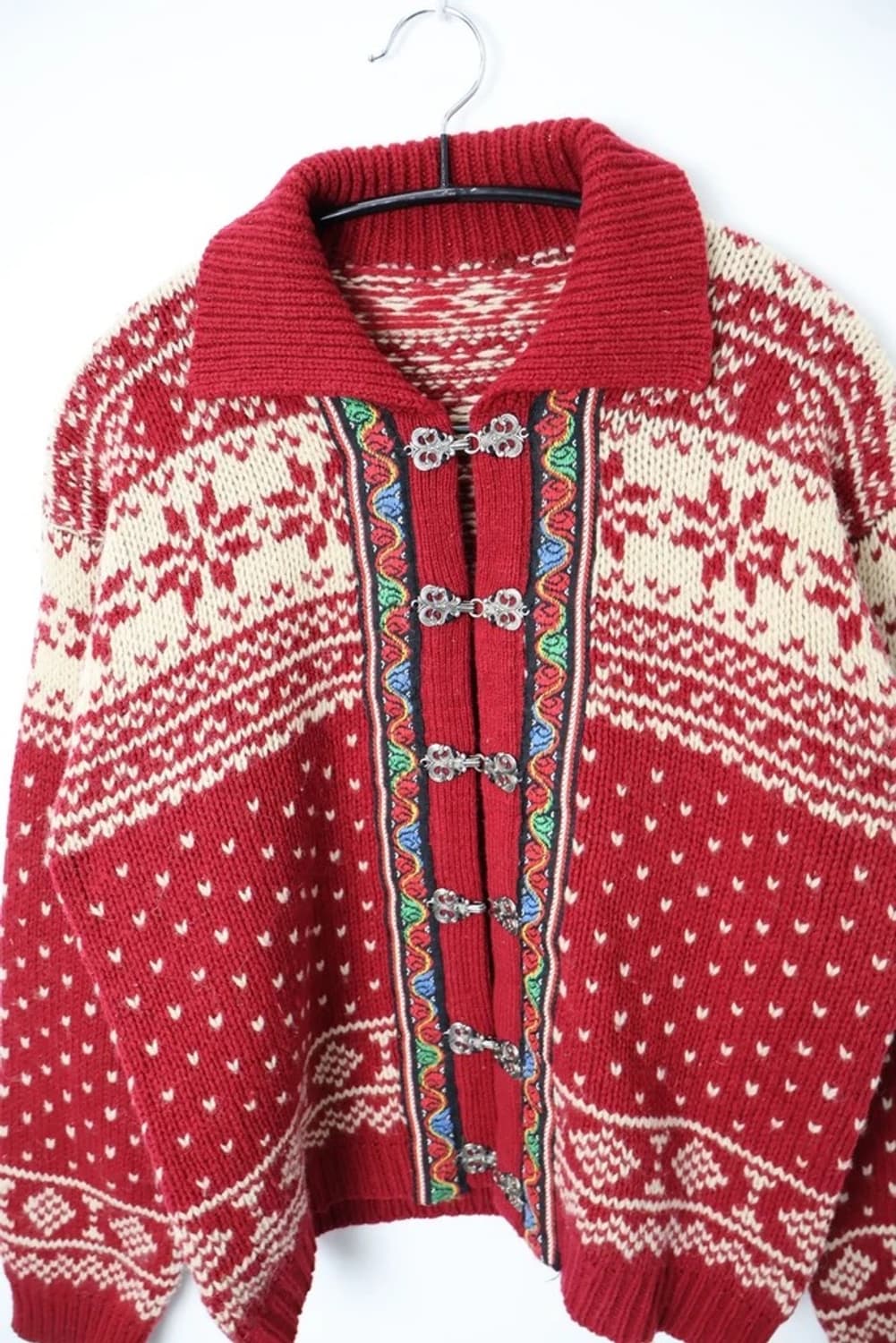 Vintage Nordic Knit Hook Cardigan 상품이미지3