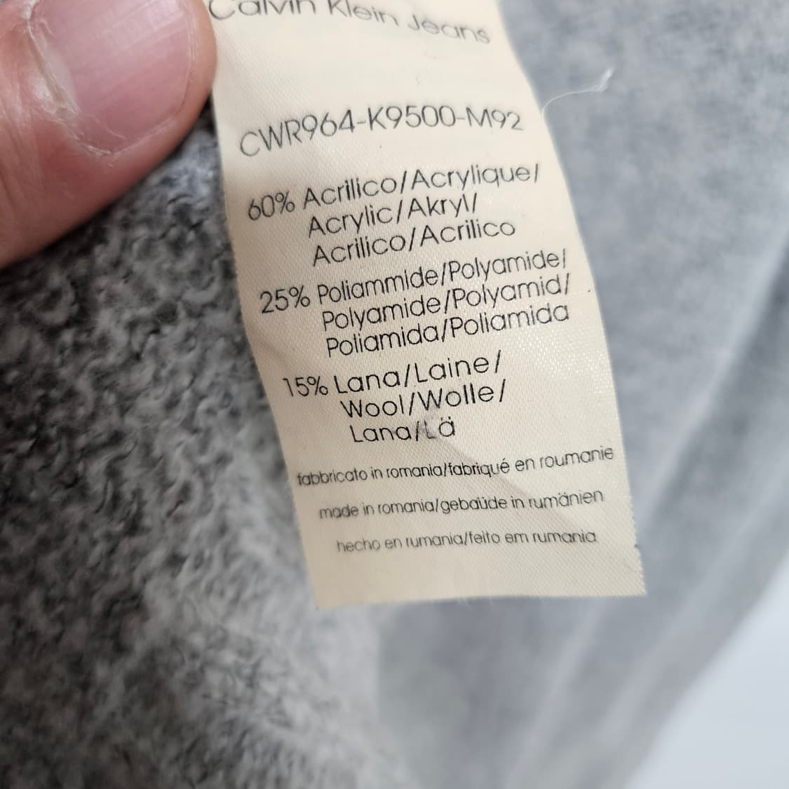 캘빈클라인진 오프숄더 부클레 니트 M 상품이미지7