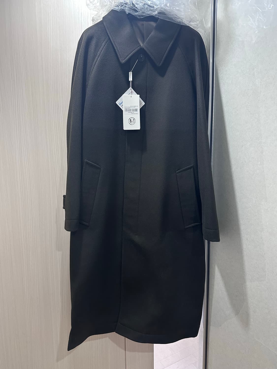 마마가리 22FW 캐시펠트 발마칸 코트 카키브라운 - 50사이즈 상품이미지1