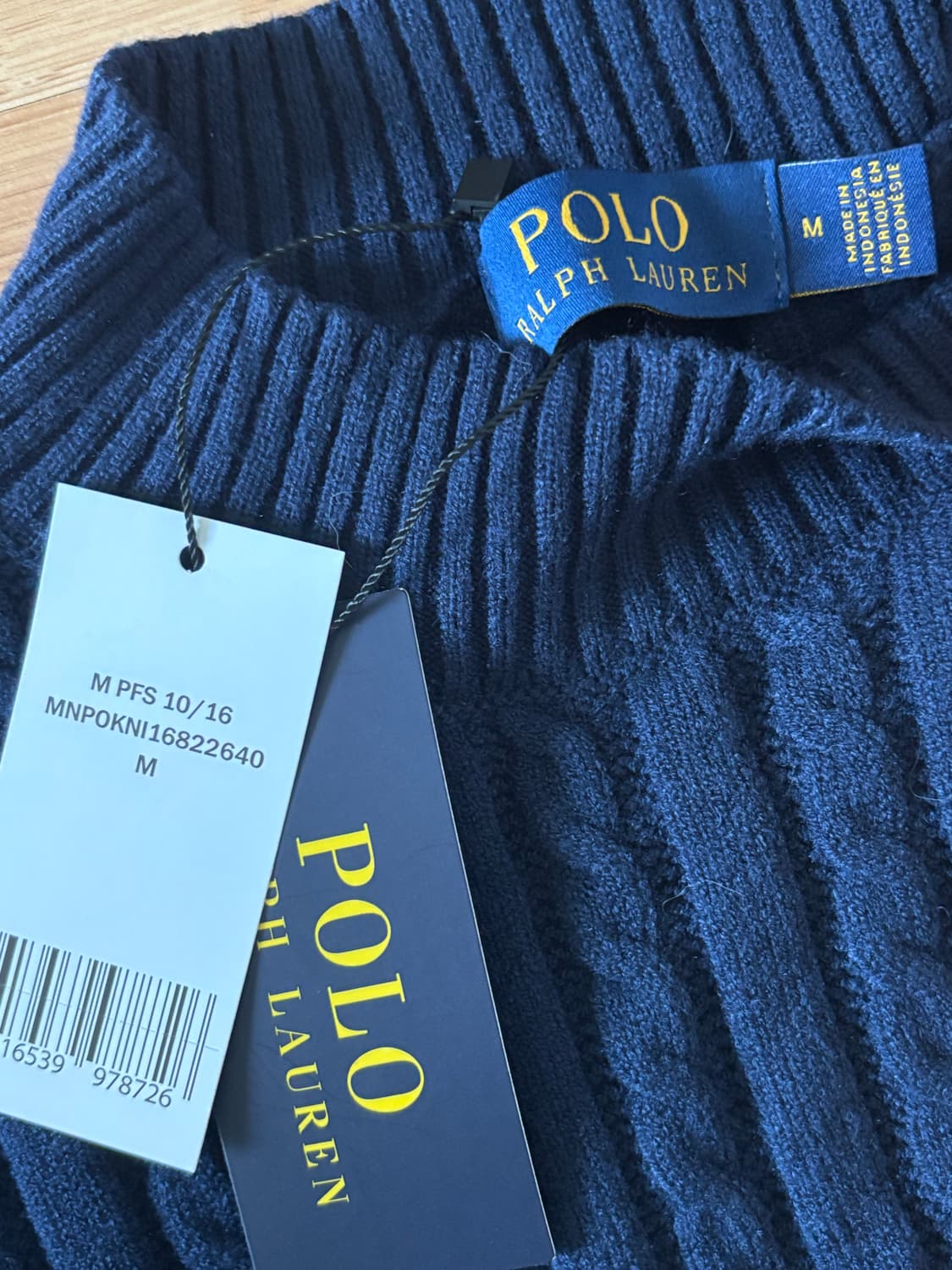 폴로 랄프로렌 케이블 니트 네이비 상품이미지3
