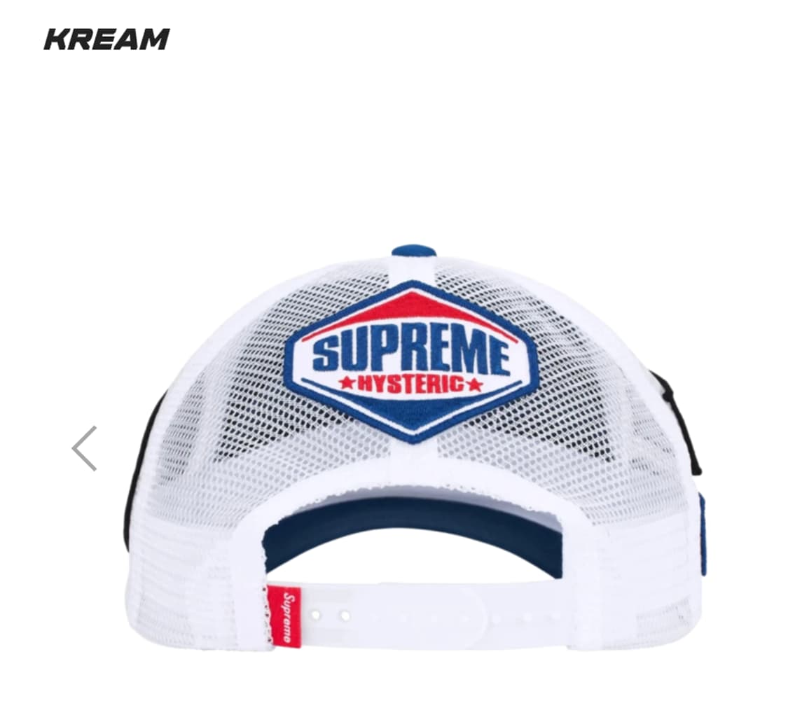 슈프림 x 히스테릭 글래머 x 밴슨 레더 메쉬 백 6-패널 블루 상품이미지3