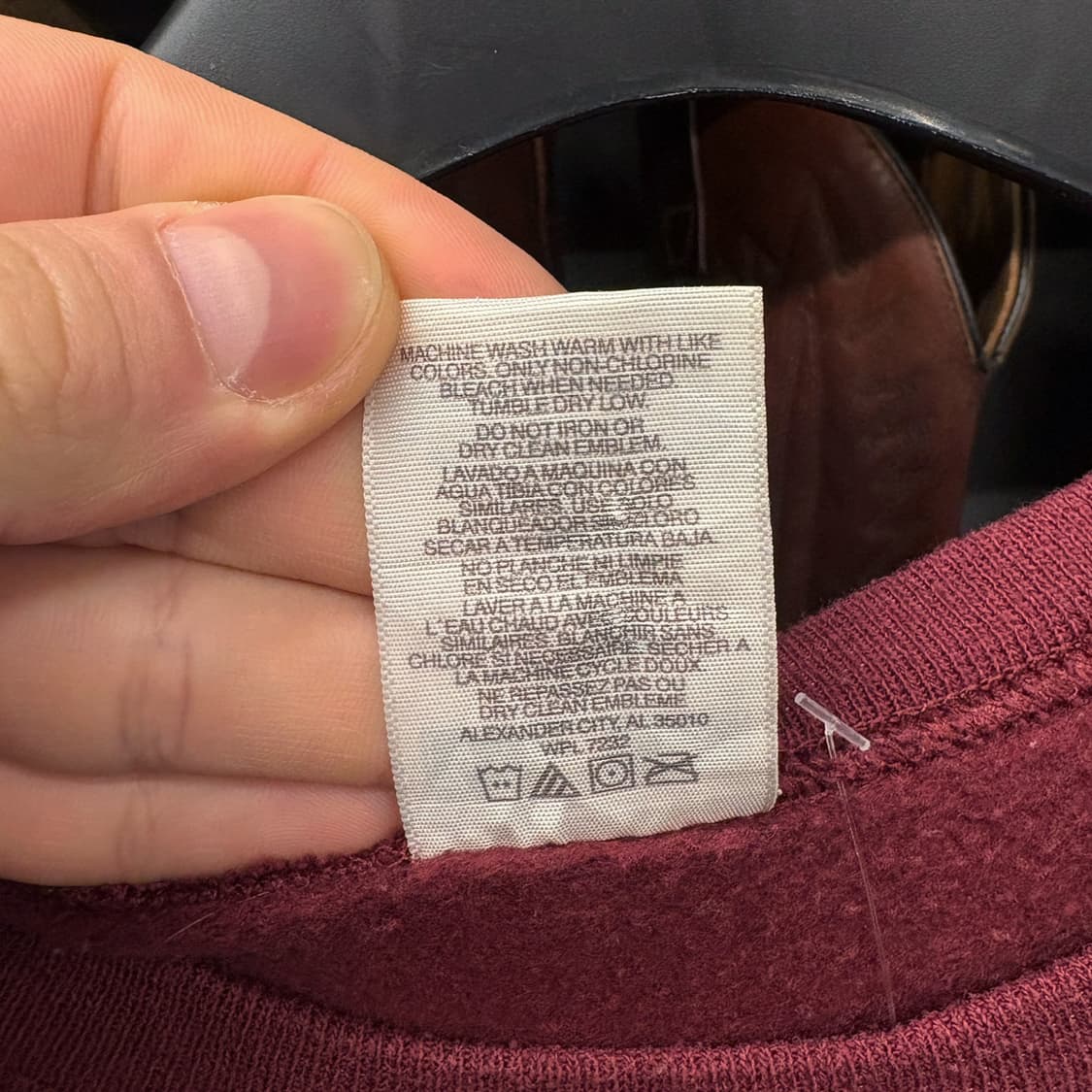 90s JERZEES 하버드 칼리지 프린팅 스웻셔츠 크림슨버건디 N702 상품이미지8