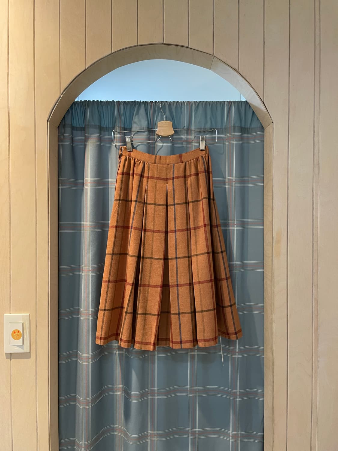 일본빈티지 체크주름스커트 상품이미지6