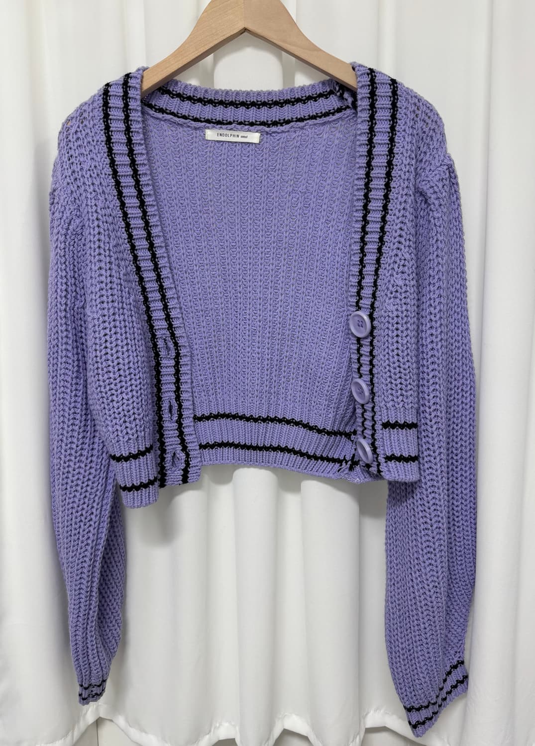 엔돌핀 크롭 니트 가디건 상품이미지1