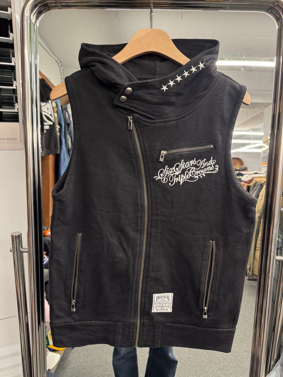 RUSS.K 빈티지 Y2K 후드 베스트 상품이미지1