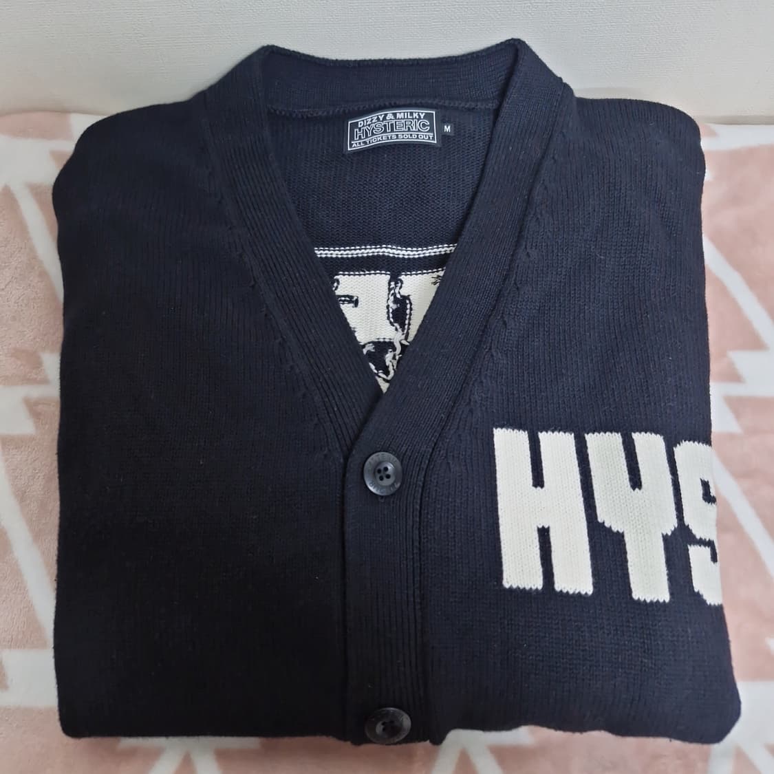 히스테릭 글래머 배드 애스 마마 니트 가디건 블랙 M사이즈 상품이미지3