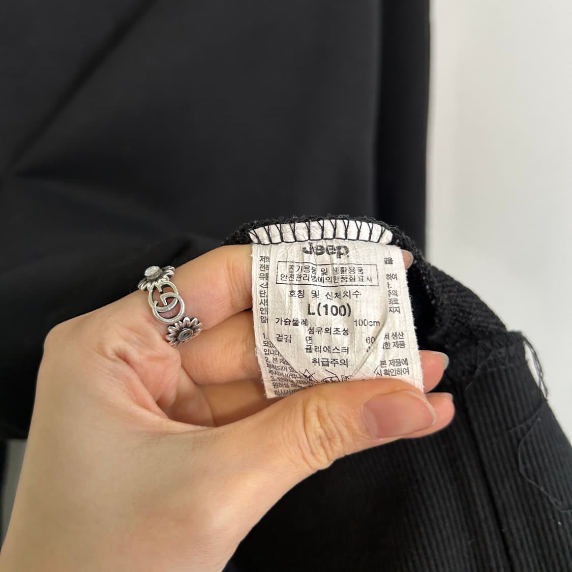 지프 남성 맨투맨 티셔츠 100 블랙 상품이미지3