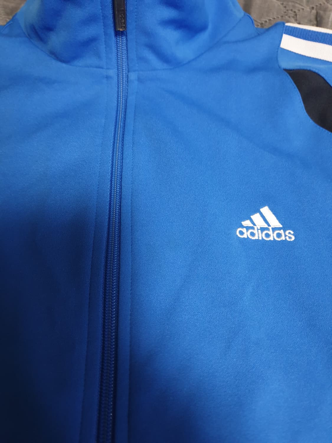 아디다스 삼선 클리마라이트 트랙탑 집업 져지 블루 (M) 상품이미지2