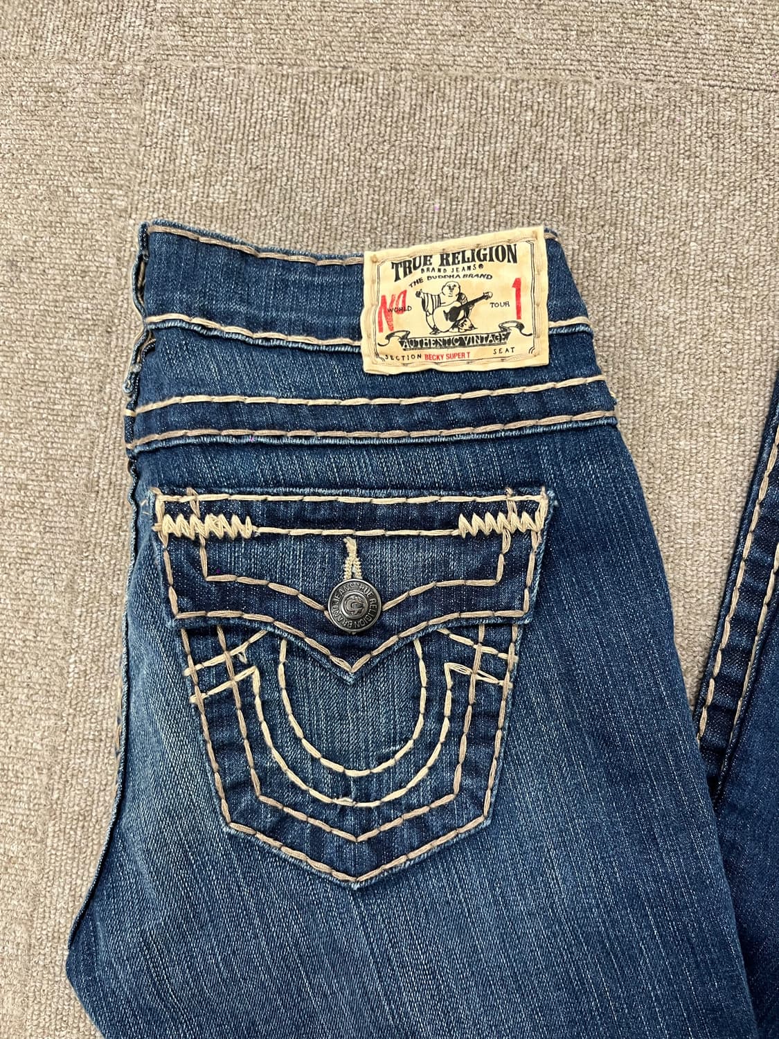 TureReligion brown stitch jeans 상품이미지4