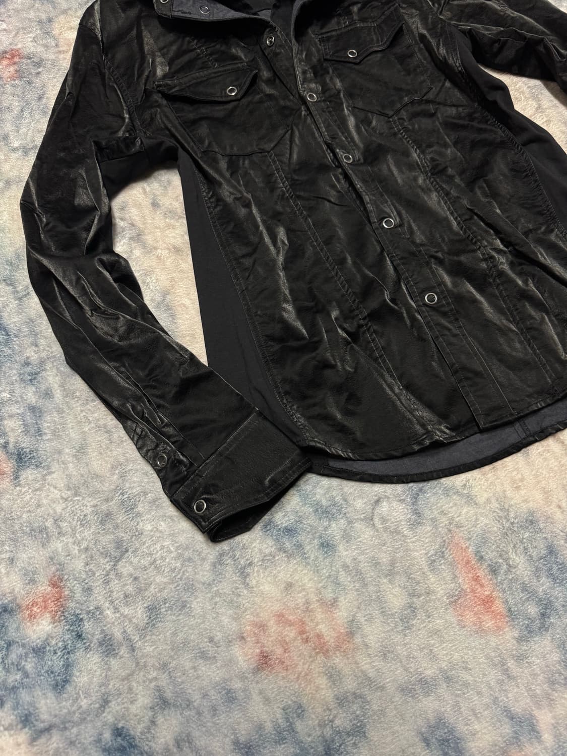 Buffalo bobs black satin layered shirts 상품이미지5
