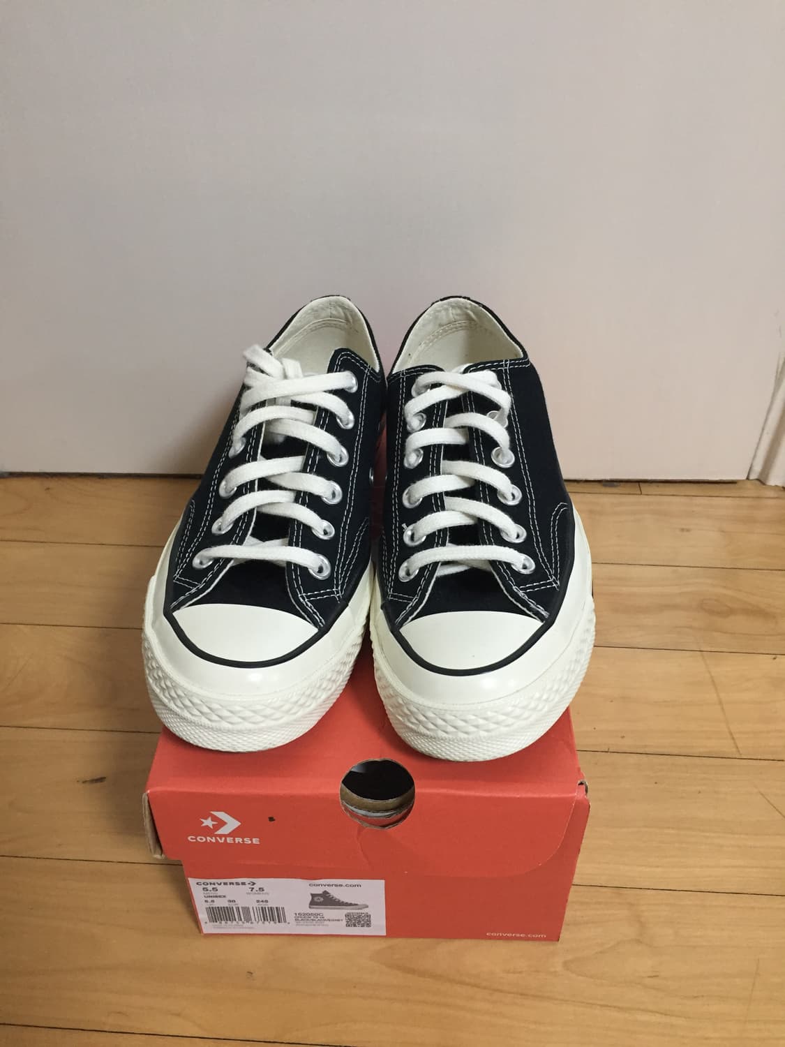 컨버스 척70 블랙 로우 240 1회착용 상품이미지2