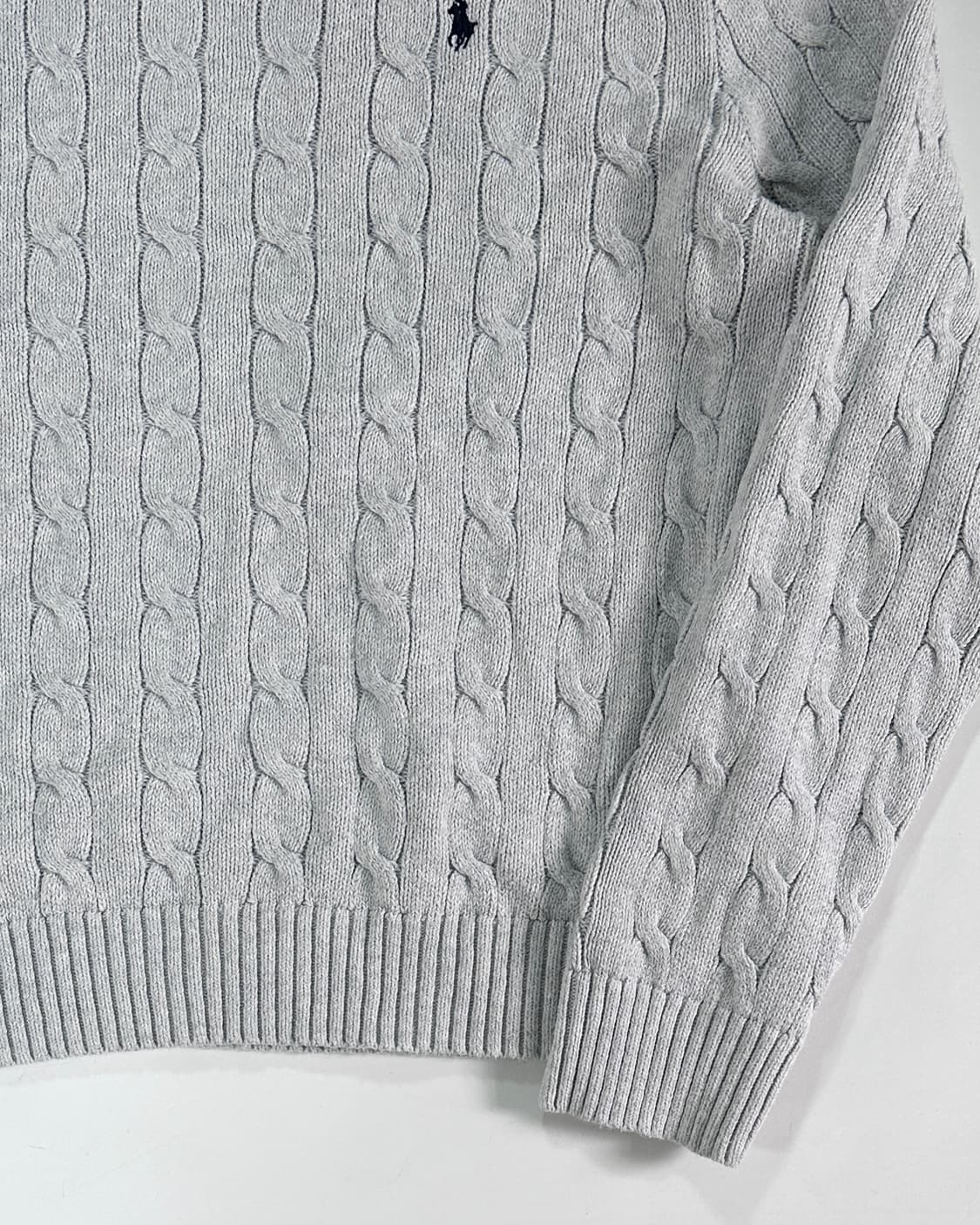 폴로 랄프로렌 라이트 그레이 케이블 니트 (va.111) 상품이미지4