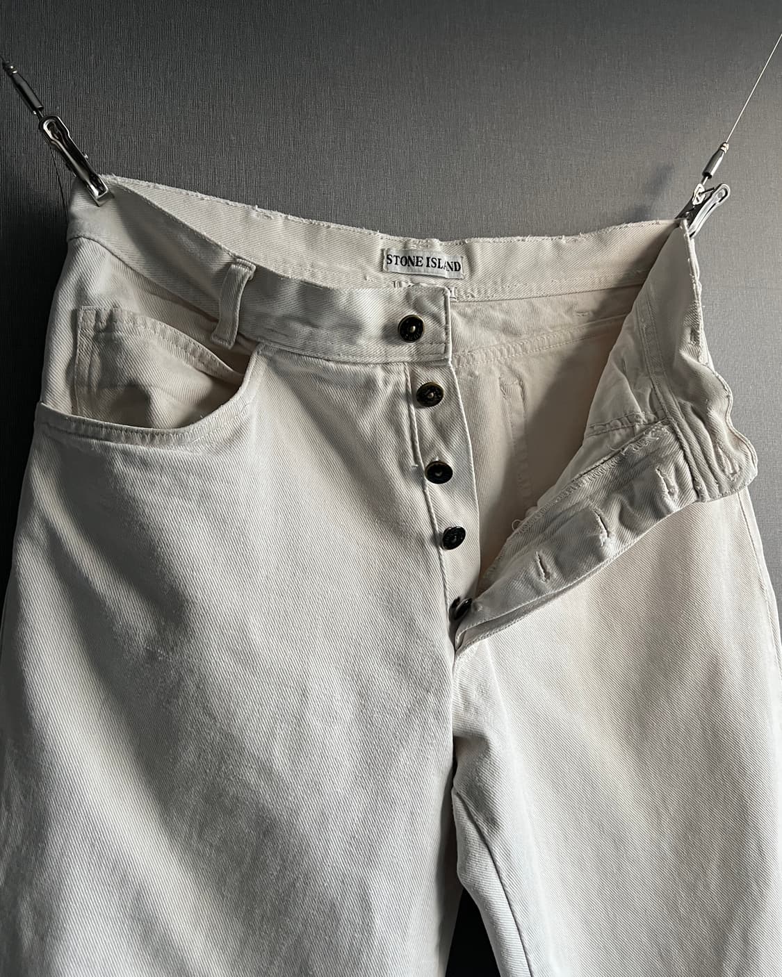 [33] 90s 스톤 아일랜드 그린엣지 크림 진 상품이미지5